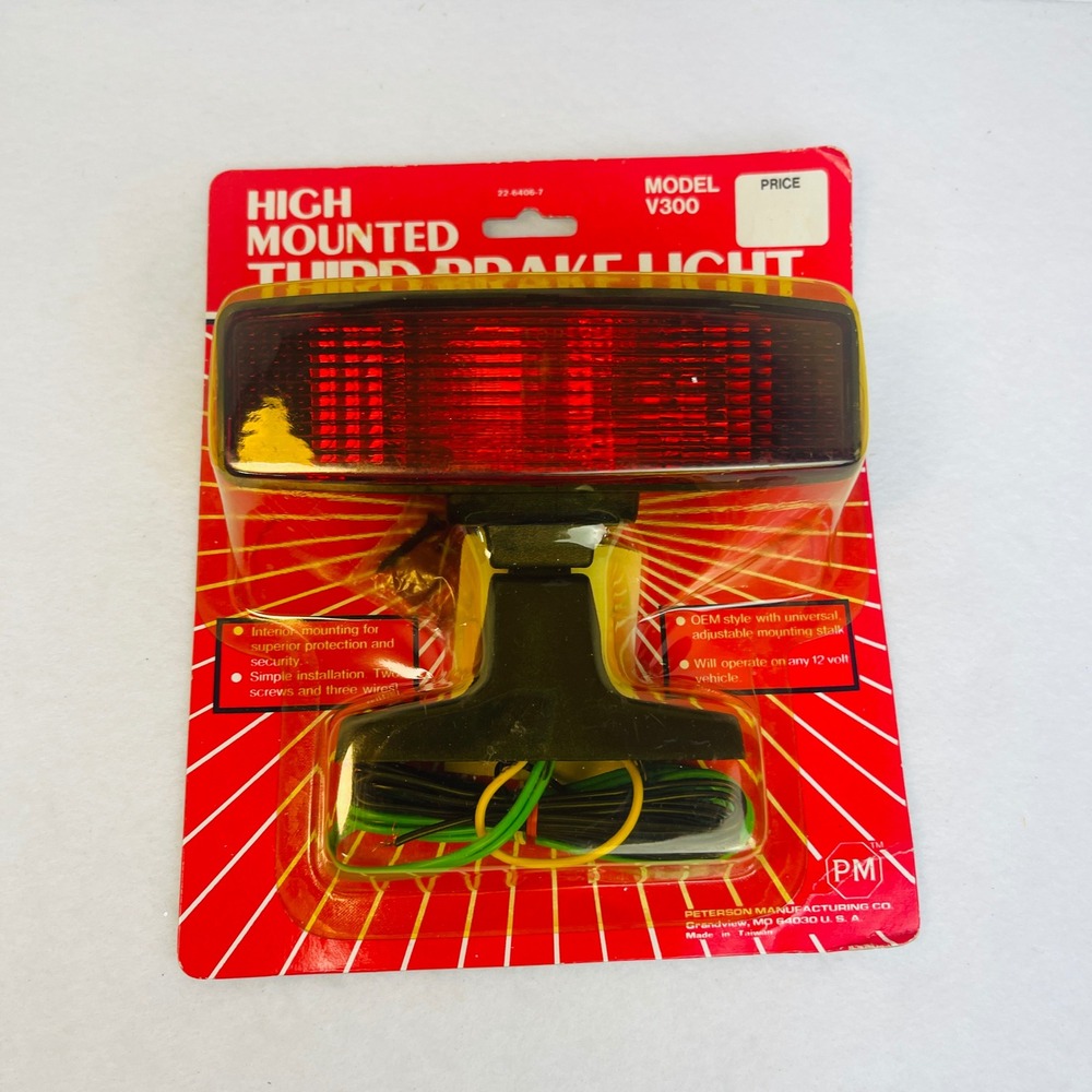 Peterson Manufacturing Third Brake Light V300 Red Universal Vintage New